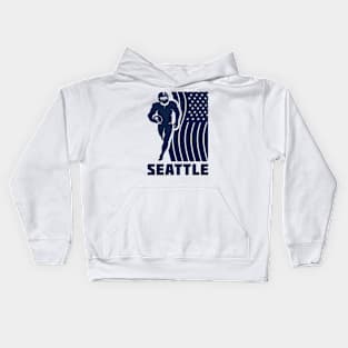 Seattle Football Team Color Kids Hoodie